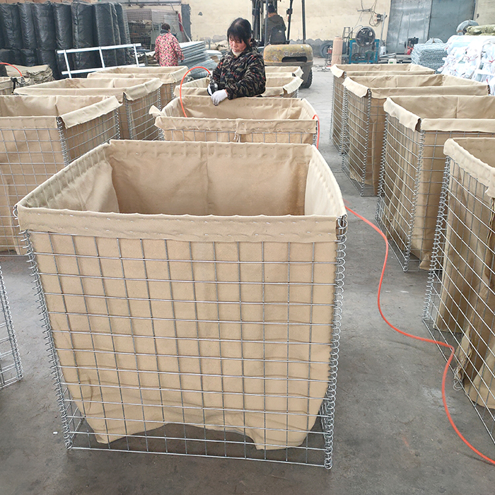 Galvanized welded mesh panel MIL3 defensive barrier for military blast wall